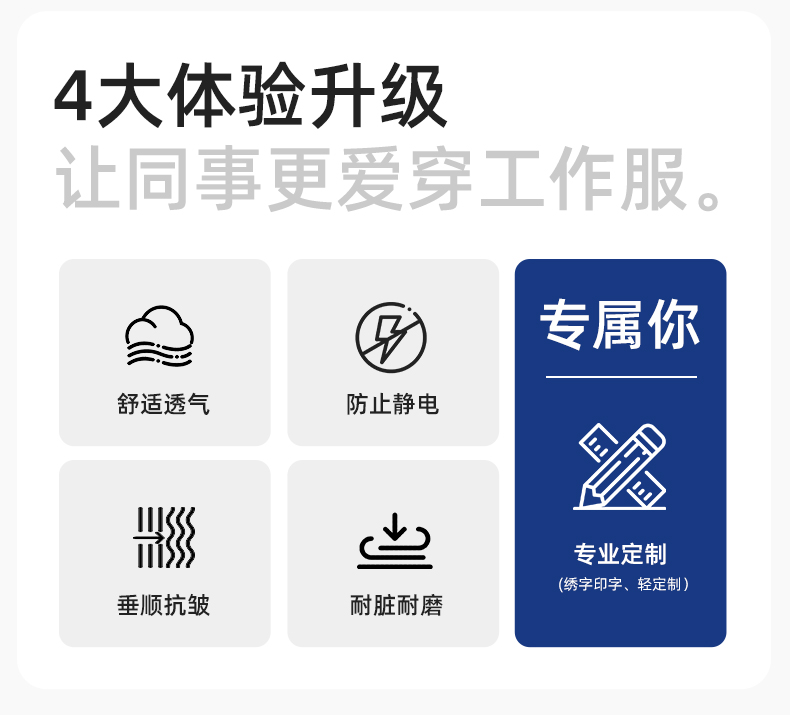 JC-060 春秋防静电劳保工作服套装男反光条电子化工厂服车间电工服工作服定制(图2)